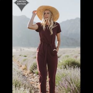 Piper & Scoot Bianca Jumpsuit in Plum